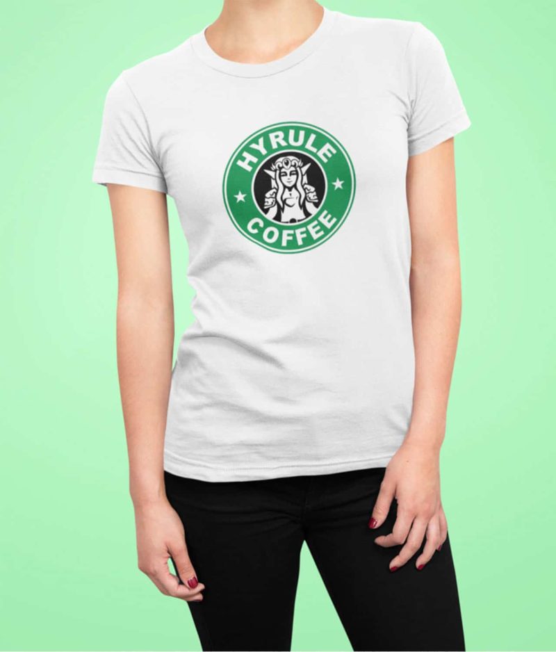 Hyrule Coffee T-Shirt – Zelda and Starbucks Mashup Clothing coffee