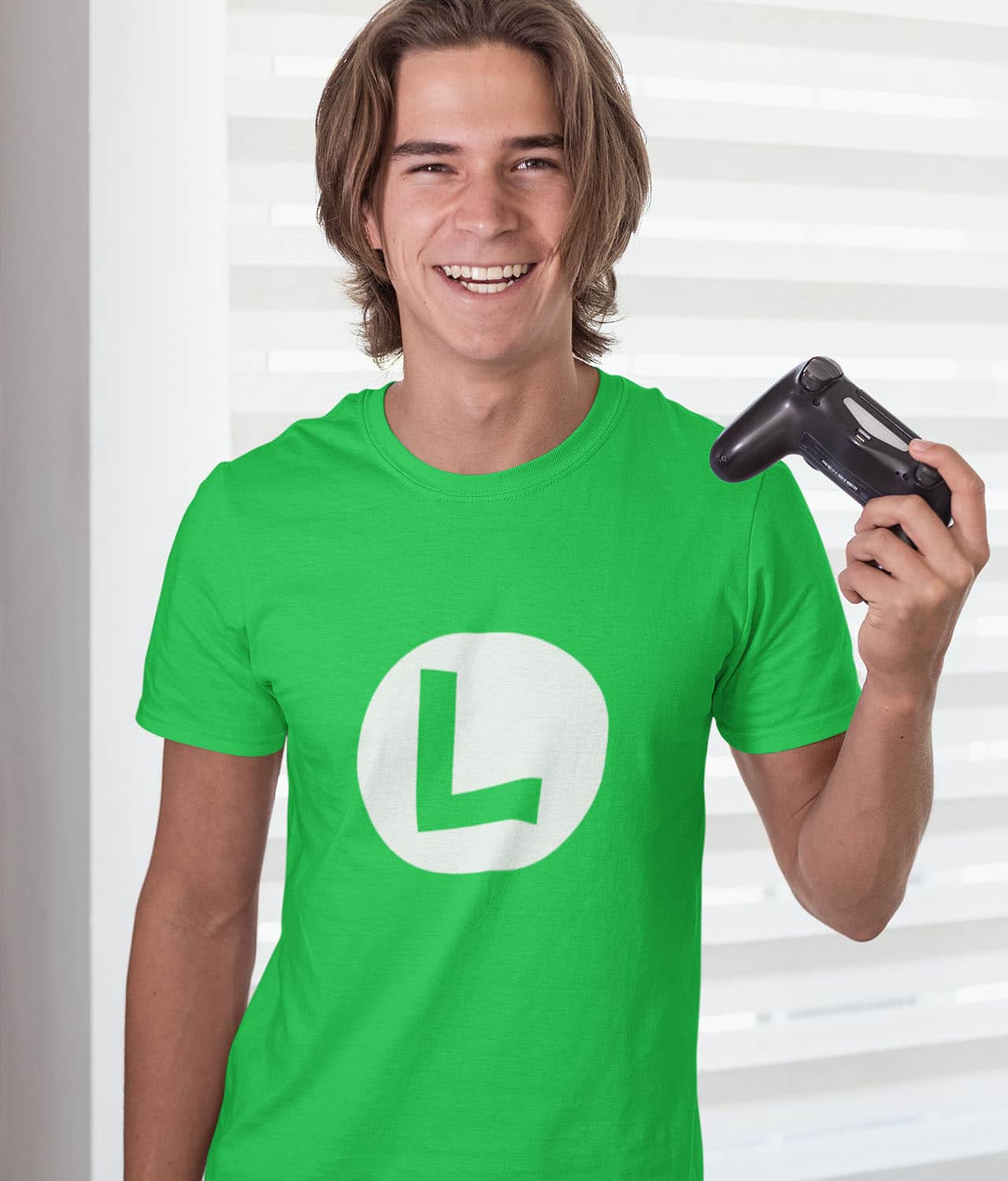 Nosotros mismos Selección conjunta cilindro Buy Luigi L Logo T-Shirt - Super Mario Brothers • SOLIDPOP ®