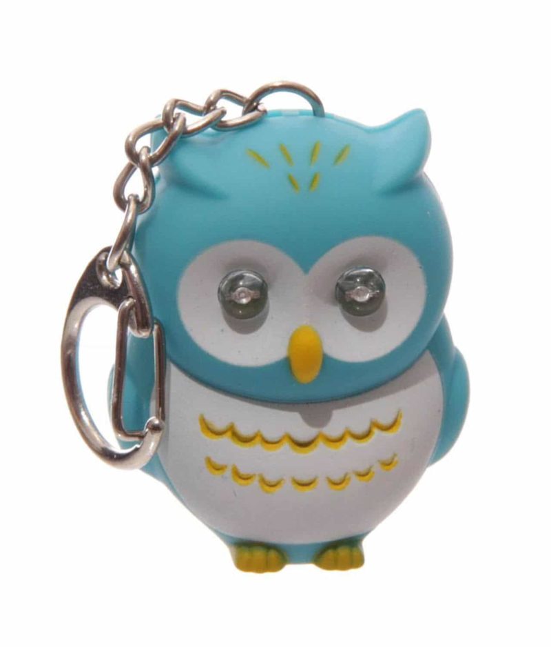 Light Up Owl Blue Keyring Accessories animal