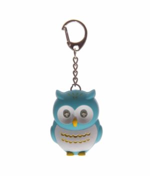 Light Up Owl Blue Keyring Accessories animal