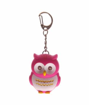 Light Up Owl Pink Keyring Accessories animal