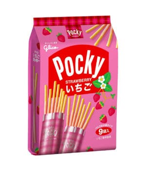 Pocky Strawberry Cream Covered Biscuit Sticks (9 individual bags) American Candy american