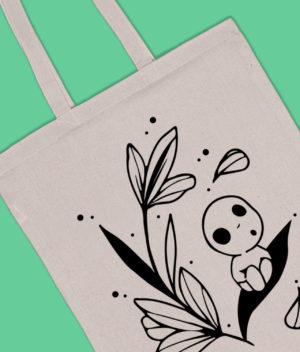 Kodama Tree Spirit – Princess Mononoke Tote Bag Accessories bag