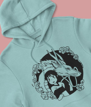 Chihiro and Haku – Spirited Away Hooded Sweater Clothing chihiro
