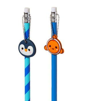 Kawaii Penguin and Clown Fish Pencil Set Kawaii animal