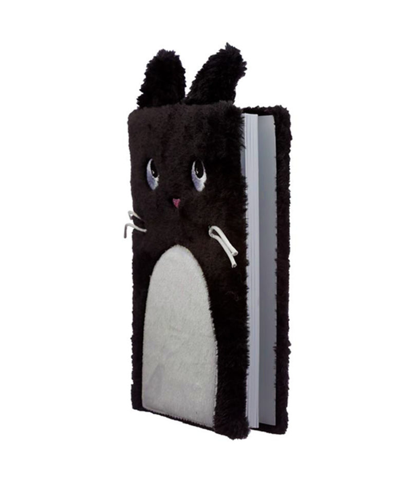 Black Cat Fuzzy Notebook Kawaii animal