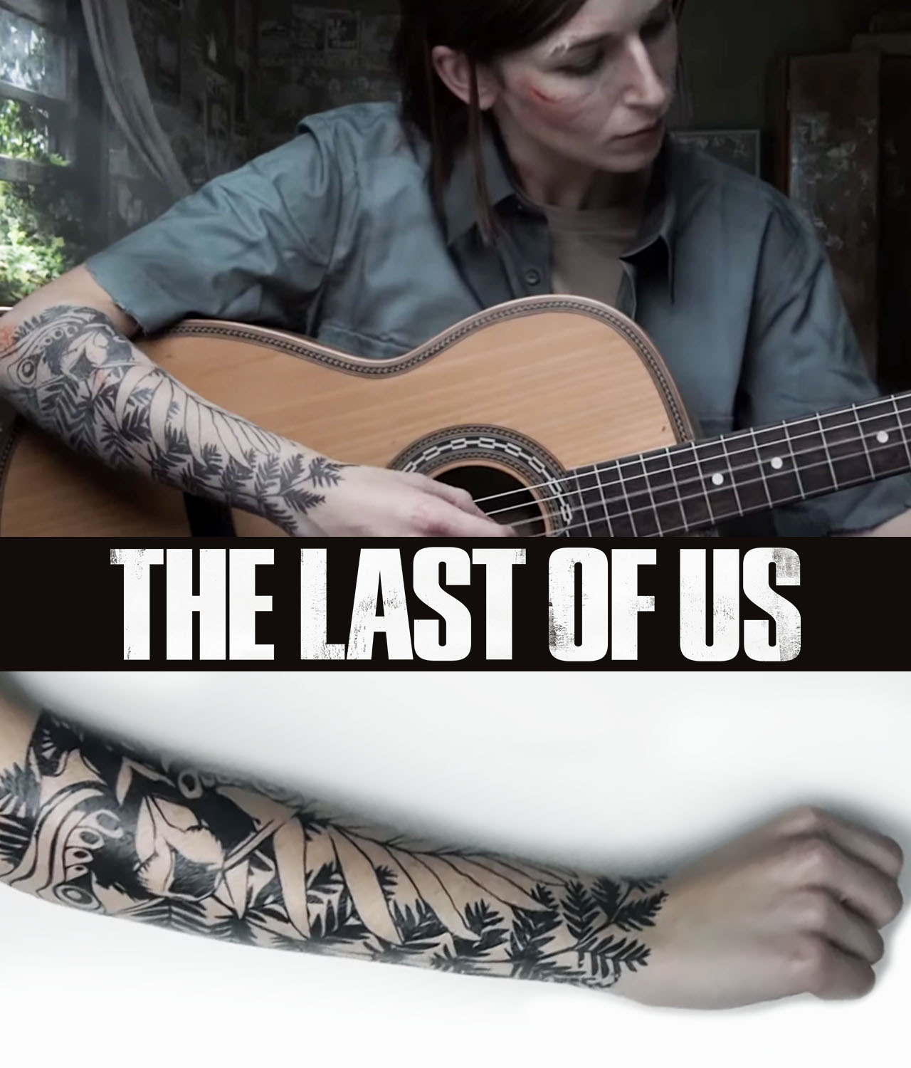  Last Of Us 2 ELLIE TATTOO props cosplay Temporary